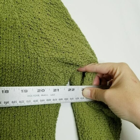 CMC Color Me Cotton NWT Sweater Tunic Top Cowl Neck Multimedia Green Lagenlook M - Picture 8 of 11
